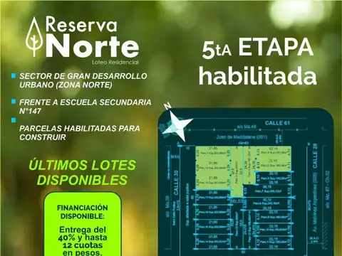 TERRENOS/FRACCIONES/LOTEOS - LOTEOS - PARQUE NORTE, PRESIDENTE ROQUE SÁENZ PEÑA