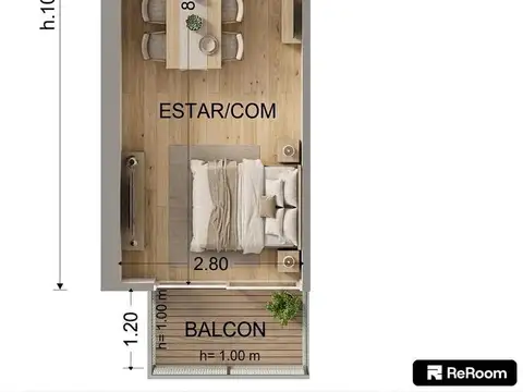 Departamento en Venta de Monoambiente