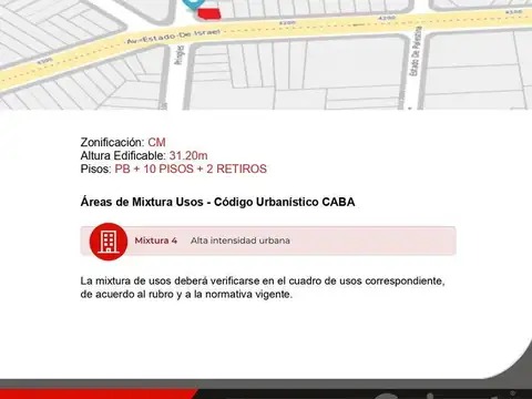 Terreno en Venta en Villa Crespo, USD 560.000