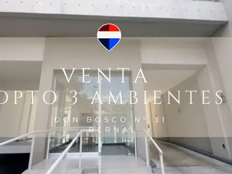 VENTA DEPTO 3 AMBIENTES CON COCHERA BERNAL CENTRO