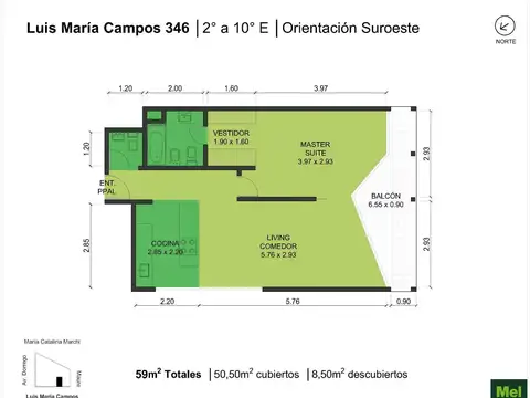 Avenida Luis María Campos 300, Piso 4°