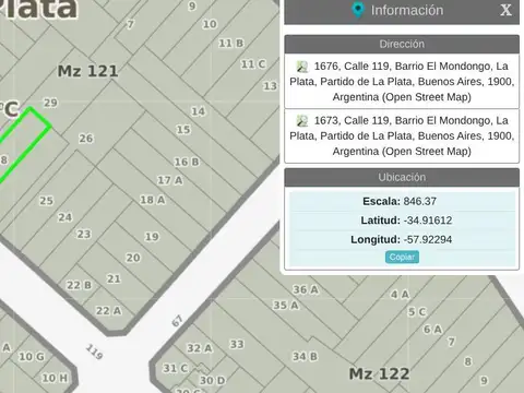 Lote Terreno en Venta en La Plata con casa a demoler 119 E/ 66 Y 67