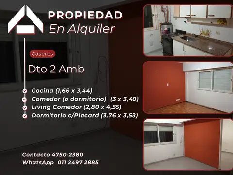 Departamento 2 Ambientes en Caseros