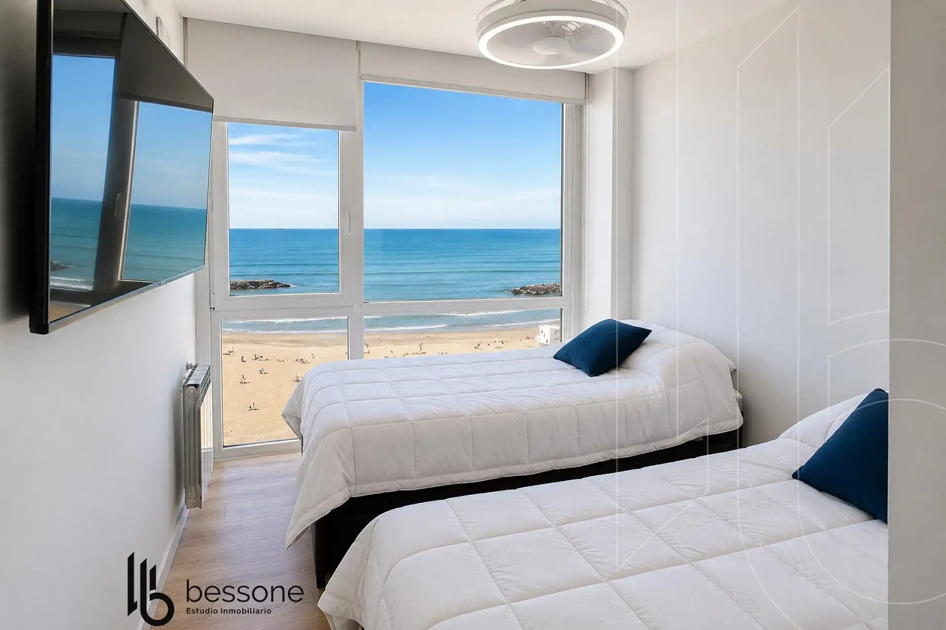 Depto 3 amb, 70m² con cochera y vista al mar — La Perla Norte
