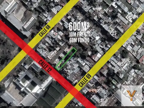 Terreno en venta -  Casa y depto - 600mts2 - La Plata