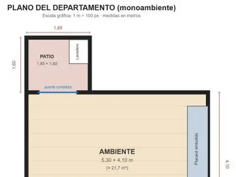 Lambaré 1100, Piso 1