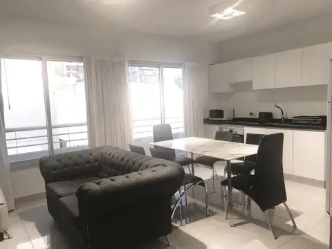 Piso 2 Ambientes amueblado con balcón terraza en Belgrano APTO CREDITO
