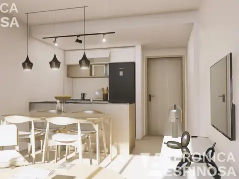 Departamento 2 ambientes con 1 baño