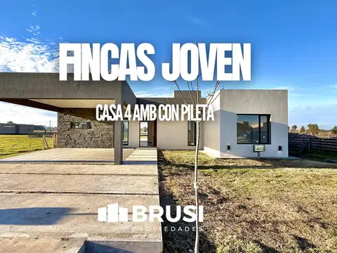CASA EN VENTA EN FINCAS JOVEN - 4 AMBIENTES CON PILETA