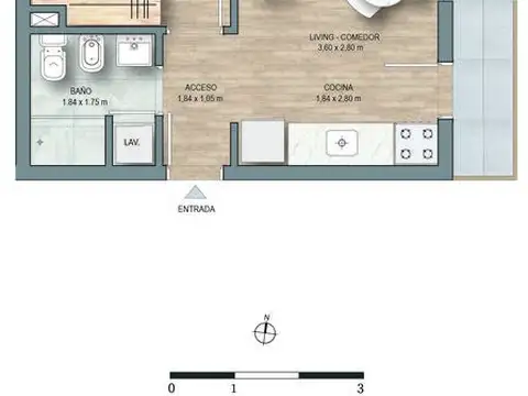 Departamento en Venta de Monoambiente