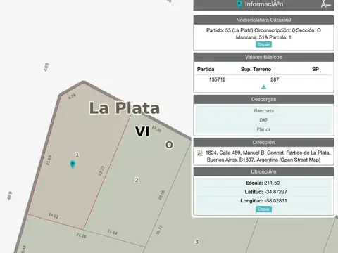 Venta de Lote, City Bell, La Plata