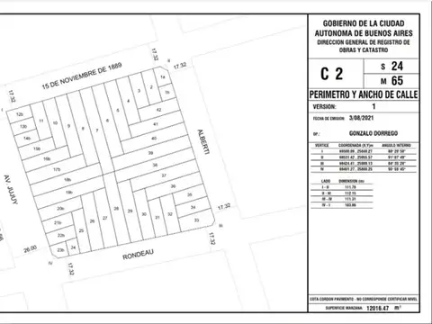 Terreno en Venta en Parque Patricios, USD 500.000