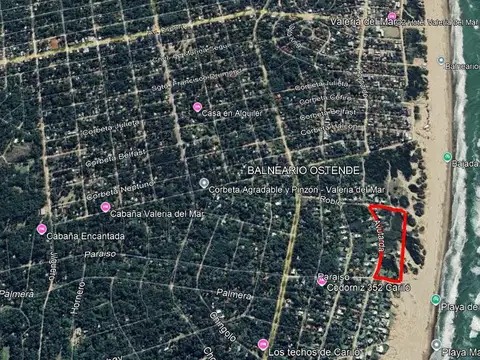 Terreno en Venta Cariló frente al mar