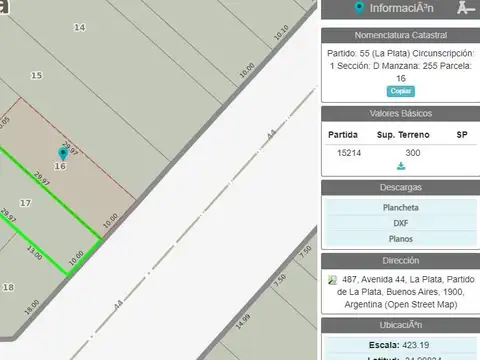 Terreno en Venta 30  mts Fondo