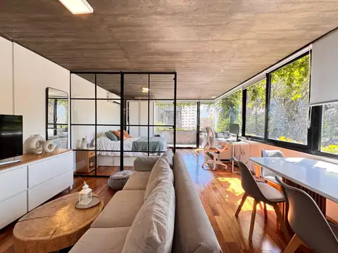 VENTA: Piso exclusivo loft de 47 m2 calidad Obring. Pileta y quincho. Apto Crédito.