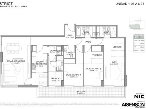 Av. Scalabrini Ortiz 901 5º 03 - Esquina Jufre