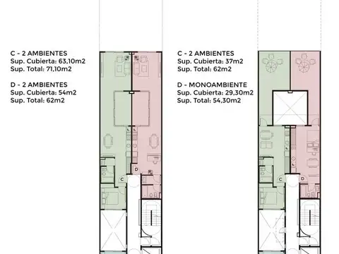 Departamento en Venta de Monoambiente