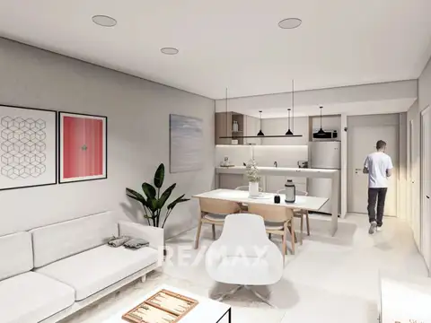 Departamento 2 ambientes con 1 baño