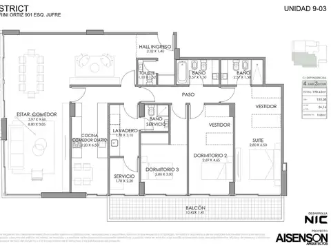 Av. Scalabrini Ortiz 901 9º 03 - Esquina Jufre