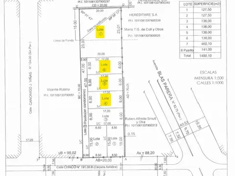 Terreno en Venta de 136,0 m2