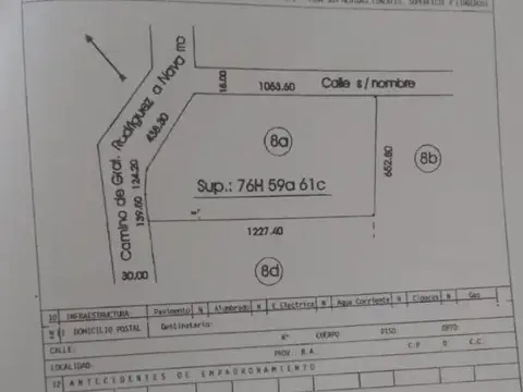 Terreno en Venta en Finca Don Eugenio, USD 9.000