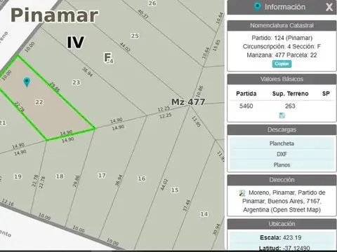 Venta Lote en Mar de Ostende 4 cuadras del mar