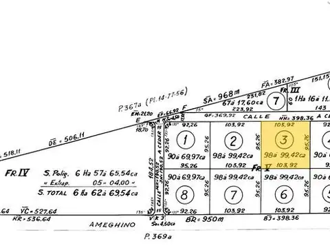 Fracción en Venta 1 Has en Zona Industrial Campana zona Autovia 6