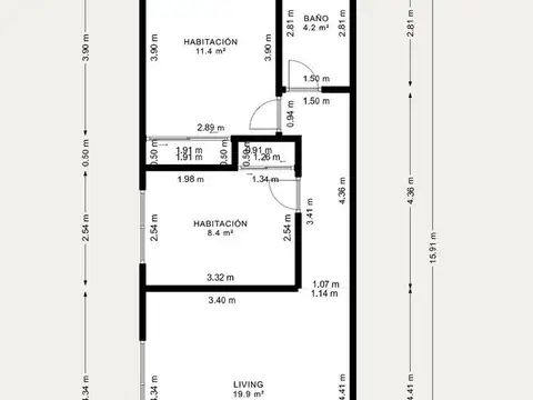 Departamento en Venta de 2 dormitorios