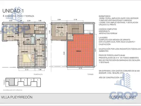 Depto Tipo Casa en Venta de 3 dormitorios