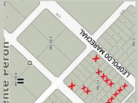 Terreno en Venta 44  mts Fondo