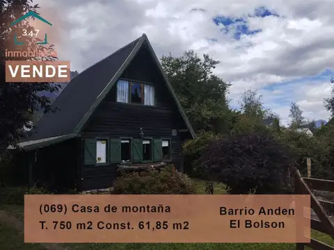 (069) EL BOLSON (B° Anden) Casa de montaña 61,85mtrs2