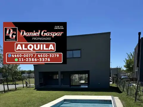 ALQUILER – ESPECTACULAR CASA 5 AMBIENTES EN BARRIO PRIVADO – ¡A ESTRENAR!