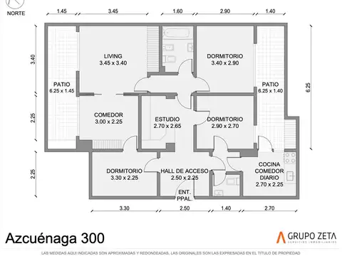 Departamento en Venta de 3 dormitorios