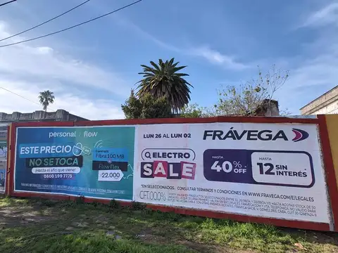 IMPRESIONANTE TERRENO DE 12 X 40 MTS! TODOS LOS SERVICIOS