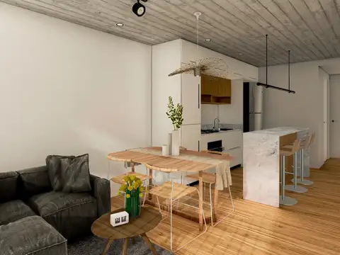 Departamento 2 ambientes con 1 baño