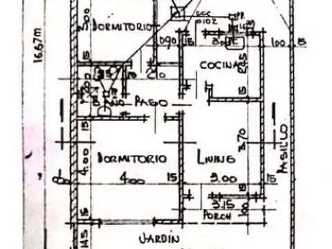 Casa 3 ambientes con 1 baño