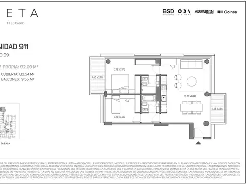 Departamento en Venta de 3 ambientes