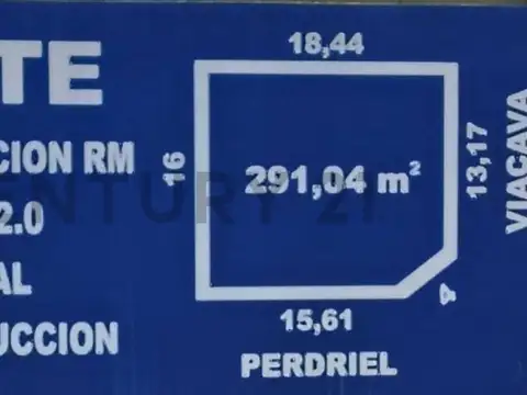 Terreno en Venta 18,44  mts Fondo