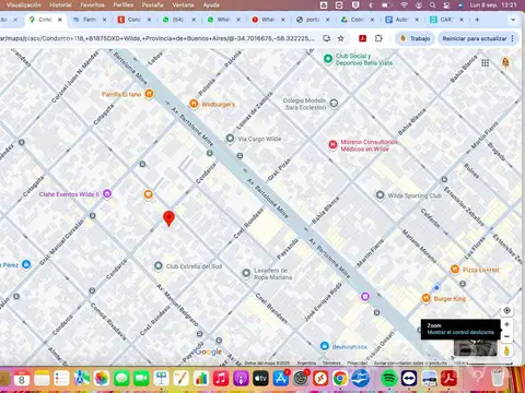 Terreno en Venta 8  mts Frente