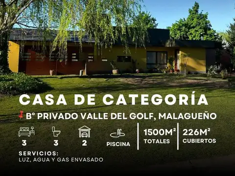 VENTA CASA 3 DORMITORIOS Y PISCINA EN VALLE DEL GOLF- MALAGUEÑO