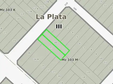 Terreno en Venta de 1000,0 m2