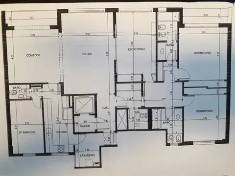 Departamento 3 ambientes con 3 baños