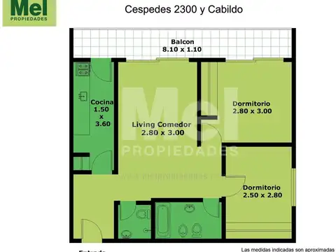 Cespedes 2300, Piso 8