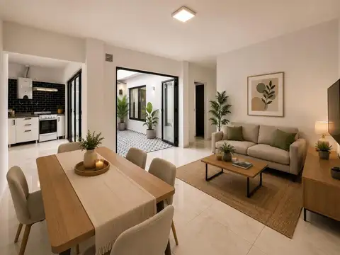 VENTA: Casa de pasillo tipo PH, dos dormitorios con patio central.