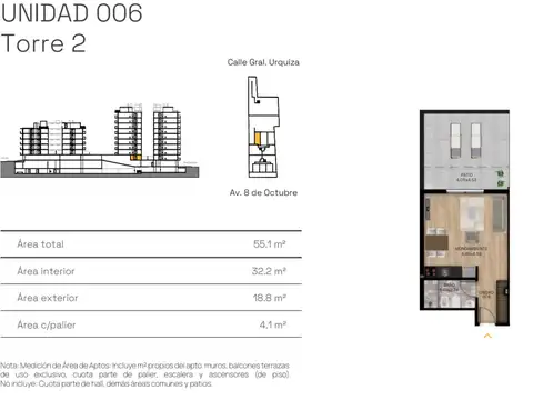 VENTA APTO MONOAMBIENTE C/PATIO LA BLANQUEADA POZO