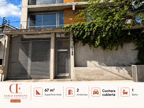 Departamento en alquiler de 1 dormitorio c/ cochera en Monte Grande