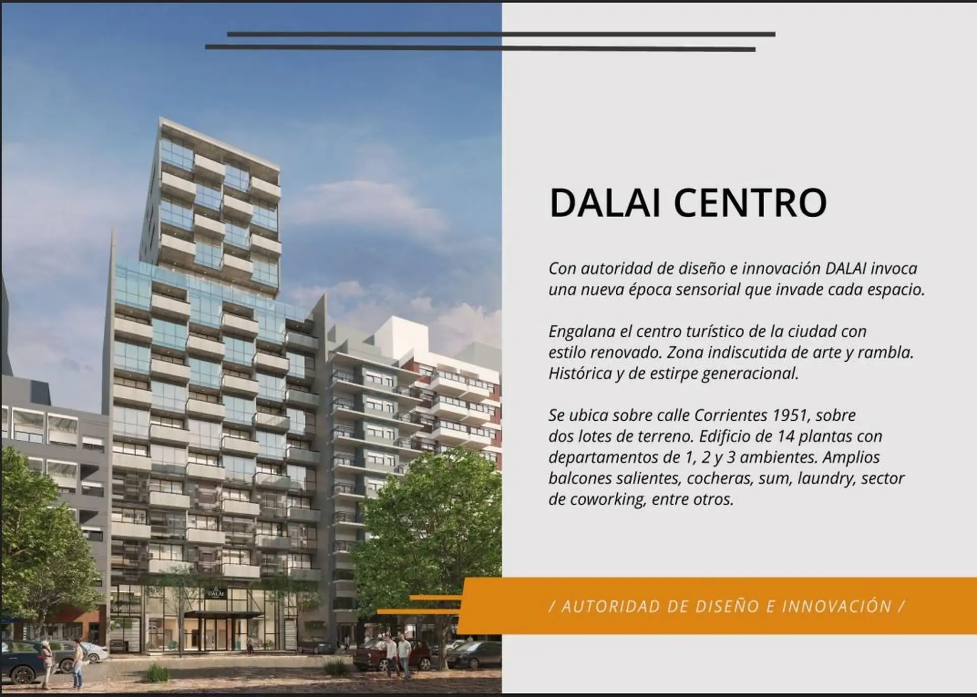 Departamento 2 Ambientes a Estrenar con Cochera en Dalai Centro Corrientes y Belgrano