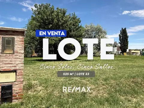 LOTE EN VENTA CINCO SOLES, CINCO SALTOS