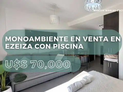 MONOAMBIENTE EN VENTA EN EZEIZA CON PISCINA