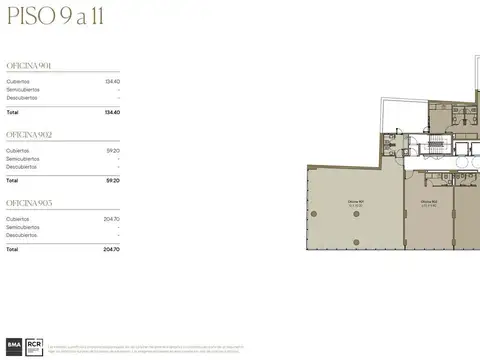 PISO 9 - UNIDAD 01 - TRIBUNALES OFFICE